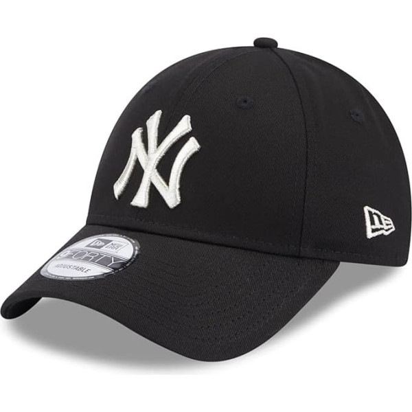 New Era New York Yankees MLB Metallic Logo Black 9Forty Regulējama sieviešu cepure