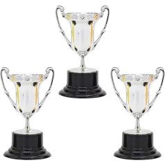 SWAYVES 3 X mini trofejas, mini balvas trofejas, galda rotaļlieta atzinības saņemšanai, futbola spēlei, sporta rekvizītiem/uzdevumiem.