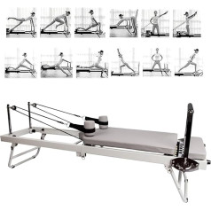 DSeenLeap Salokāmā Pilates mašīna mājas treniņiem Pilates Reformer mašīna mājas trenažieru zālei Pilates mācību ierīce ar atspēriena dēli