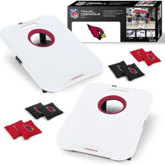 Wild Sports NFL Arizona Cardinals Pro Football All-Weather Cornhole Set - ceļojumu maisu ar pupiņām mešanas komplekts satur 8 maisus ar pupiņām