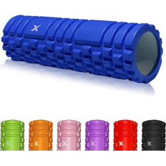 Xn8 jogas rullītis Trigger Point Sport Grid Foam Roller masāžas trenažieru zāle rehabilitācija (zils)