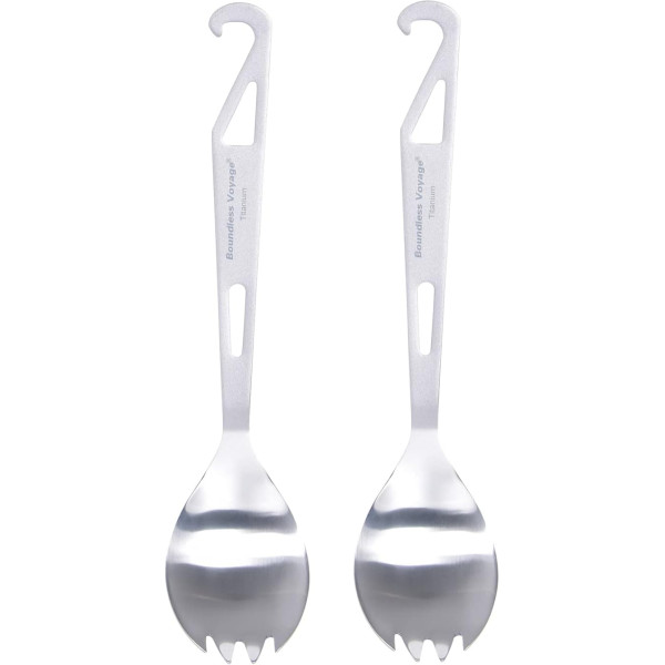 iBasingo Ti1057T 3 in 1 Titanium Spork ar alus dzērienu pudeļu atveri Camping Cutlery āra piknika pulēta karote ceļojuma piederumi vakariņas plate karote karote dakša ar aukliņu maisiņu