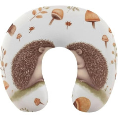 YKUDBN Ceļojumu spilvens, Daba Lovely Hedgehog Lovers Print U-veida ceļojumu spilvens Kakla spilvens Ceļojumu kakla spilvens Ceļojumu kakla spilvens Pārnēsājams spilvens Universāls ceļojumu spilvens