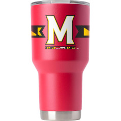 Gametime Sidekicks Maryland Terrapins 30oz Red Mug - oficiāli licencēts 18/8 nerūsējošā tērauda dubultsienu vakuumizolācijas krūzītis ar UV LED apdruku un logotipiem, nesatur sviedrus, saglabājas karsts/auksts - 360 grādi