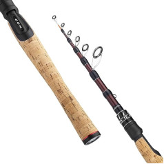 EOW XPEDITE Portable Telescopic Fishing Rods, Spinning & Casting, 24T Carbon Blanks & Solid Carbon Tip, Cork Handle, Travel Rod, Short Folding Rods