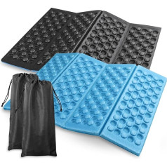 2 Pack Hiking Seat Pad Portable Lightweight Waterproof Foldable Backpacking Seat Pad Outdoor Folding Seat Pad for Camping Stadium Picnic (Blue and Black)