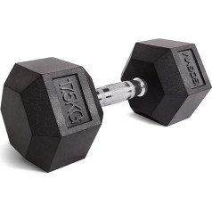 ISOGYM Hex Dumbbell 2,5 kg - 30 kg smagumi Premium kvalitāte ar izliektiem nerūsējošā tērauda rokturiem un bez smaržas gumijas