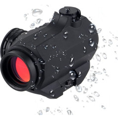 ToopMount Red Dot Red Dot vizieris 1 x 20 mm 2 MOA dot ar gumijas pārklājumu Piemērots 20 mm 21 mm Picatinny sliedēm