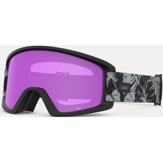Giro Dylan sieviešu melnas un pelēkas Botanical LX sniega brilles, dzintara rozā/dzeltenas lēcas