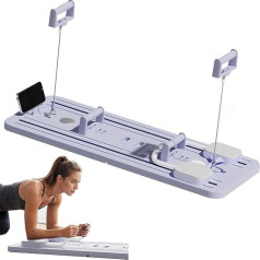 UYSELA Salokāms Pilates Reformer, Pārnēsājams Pilates Reformer komplekta dēlis ar elkoņu atbalstu, Automātiska atsperšanās vēdera dēlis mājai, sporta zālei, violets