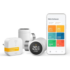 tado Smart Radiator Thermostat X - Starter komplekts ar Bridge X, apkures vadība ar lietotnes un viedā skaļruņa (Alexa, Siri, Google Assistant) palīdzību, enerģijas taupīšana, DIY uzstādīšana, nav saderīgs ar V3+