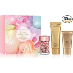 Elizabeth Arden - Ceramide Lift & Firm dāvanu komplekts grumbu mazināšanai ar ceramīdu kapsulām, retinola serumu, nakts krēmu un attīrošo želeju, dāvanu kaste sievietēm