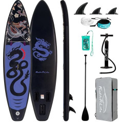 FEATH-R-LITE Aufblasbare Stand Up Paddle Boards Multifunktionale Paddleboard Mit Handpumpe, Sup Rucksack, Leine, Einstellbares Paddel, Für Erwachsene, Jugend Aller Fertigkeitsstufen