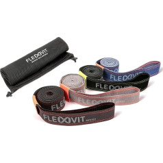 FLEXVIT Resist Band - Fitness Bands for Effective Full Body Workout, HIT, Coordination, Stabilisation and Bounce, 4 Strengths, Beginners and Professionals