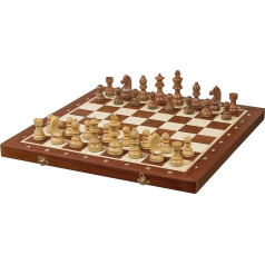 Sunrise Chess & Games | German Staunton Gold Tournament Chess | Size No. 5 | German Indian Figures 3.5 Inch Acacia | Durability | Meet Fide Requirements | Figures with Double Load