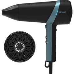 REVAMP Progloss Ionen Hair Dryer 2300 W - Легкий, портативный фен с насадкой для выпрямления и придания объема, ионной функцией и маслами Progloss, обогащенными к