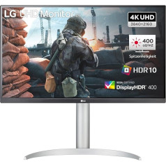 LG Electronics 27UP650P-W 4K UHD 27'' (68cm), 3840 x 2160, 16:9, VESA DisplayHDR™ 400, AMD FreeSync™, IPS with DCI-P3 95%, HDR10, 5ms GtG - White