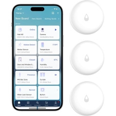Aqara ūdens sensors 3 Pack, nepieciešams Aqara Hub, bezvadu plūdu detektors signalizācijas sistēmai un viedajam mājai, ūdens sensora signalizācija virtuvei, vannas istabai, pagrabam