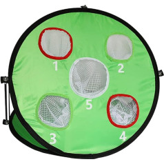 ANCLLO Double Sided Golf Net 5 caurumi iekštelpās ārā Pārnēsājams mācību palīglīdzeklis saliekams