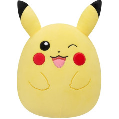 Pokémon Bandai Soft Toy Squishmallows 50 cm - Pikachu - Liela plīša rotaļlieta, īpaši mīksta - oficiāli licencēta milzu plīša rotaļlieta Pikachu - JWS00050