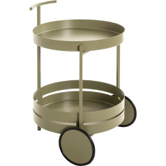 HAKU Möbel Serving Trolley Green Metal Dimensions: Height 62 cm x Diameter 42 cm Style: Modern