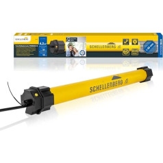 Schellenberg 21210 rullo slēģu motors, bezvadu vadības opcija, 10 Nm, platība līdz 4,2 m², bezvadu gala pozīcijas regulēšana, 60 mm vārpstai, 868,4 MHz frekvence, viedā vadība ar Alexa/Google Home