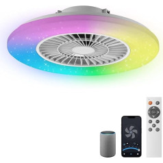 BKZO Smart LED griestu gaisma ar ventilatoru 323115-1-RGBCW