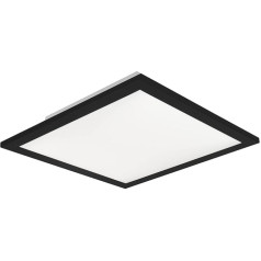 Reality Leuchten Gamma R62863032 LED griestu lampa metāla matēts melns ar 13,5 vatu LED ar tālvadības pulti