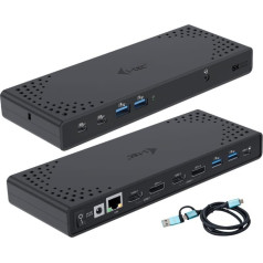 USB 3.0 / usb-c / thunderbolt 3 dual display gen2 + power delivery 100w dokstacija