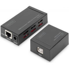 Paplašinātājs / paplašinātājs hub 4 usb 2.0 porti pa CAT 5e/7 vītā pāra kabeli, līdz 50 m