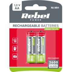 Uzlādējams HR6 2600 mAh Ni-MH 2 gab/bl