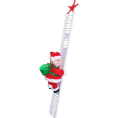 SHJOEE Electric Santa Claus on Ladder Climbing Santa Claus Perfect Santa Claus Climbing Decoration Christmas for Walls, Windows, Garden, Christmas Tree Indoor Outdoor