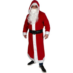 Bad Taste Santa Claus Coat – 5 Pieces – Size M to XXXXL – Santa Claus Costume with Belt, Beard, Gloves and Boot Hats, Size: XXXL/XXXXL