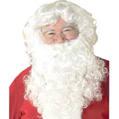 TopWigy Santa Claus Beard and Wig, White St. Nicholas, Costume, Ruprecht, God, Light Blond, Christmas, Carnival, Halloween