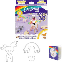 Vienradzis un varavīksnes burvju cepumu izgriezējs 3D
