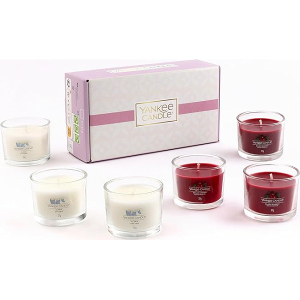 Yankee Candle sveču sojas vaska maisījums 6 pildītas votīvās sveces Dāvanu komplekts 6