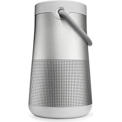 Bose SoundLink Revolve+ (Series II) pārnēsājamais Bluetooth skaļrunis, bezvadu ūdensizturīgs skaļrunis ar akumulatoru ar ilgu darbības laiku, sudraba krāsā