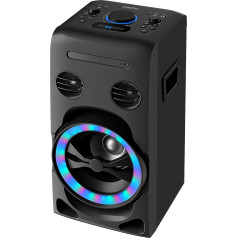 Kompaktā sistēma Soundbox HiFi sistēma Ballīšu skaļruņu skaņu sistēma Stereo sistēma ar CD atskaņotāju, Bluetooth, FM radio, USB/AUX ieeja, 2 x Karaoke mikrofona porta