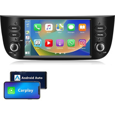 GOFORJUMP 7 collu Double Din Carplay Android auto radio, saderīgs ar FIAT Punto, atbalsta Bluetooth/Mirror Link/GPS navigāciju/SWC