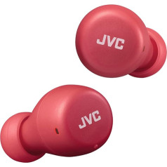 JVC Gumy Mini True Wireless austiņas [Amazon ekskluzīvs izdevums], Bluetooth 5.1, aizsardzība pret šļakatām (IPX4), ilgs akumulatora darbības laiks (līdz 15 stundām) - HA-Z55T-R (sarkans)