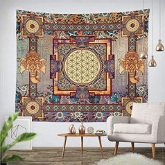 Goldbeing Indijas Mandala Tapestry Wall Hanging Flower Psychedelic Bohemian Wall Towel for Room Boho Style Cloth as Decorative Towel Bedspread