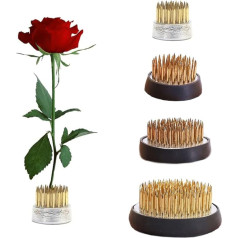 Colrid 4 ziedu komplekts ar 4 ziediem - varde, Ikebana Kenzan, ziedu ezis, ziedu kompozīcija, 4 izmēri, ar gumijas zīmogu, mājām, birojam, tējas istabai, ziedu veikalam, ziedu dekorēšanai (2,3 cm, 3,4 cm, 4 cm, 5 cm, 4 cm, 5 cm)