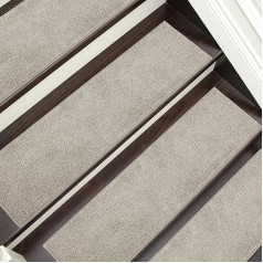 FCSDETAIL Stair Mats Indoor 76 x 20 cm (Pack of 4), Washable Stair Rug, Non-Slip Stair Rug for Children, Elderly and Dogs