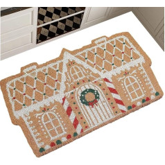 Nuyhgtr Christmas Welcome Mat, Holiday Door Mat, neslīdošs āra paklājs, svētku rotājumi paklājs, Ziemassvētku dekoru paklājs, iekštelpu āra sagaidīšanas paklājs mājai, virtuvei, vannas istabai