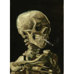 Palace Learning Vincent Van Gogh (Skull with Cigarette, 1885) Art Print - 18 x 24 collas laminēta - Van Gogh Skeleton