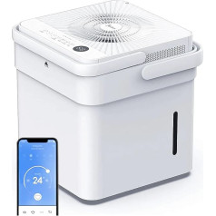 Midea Cube 20 Dehumidifier 20 L/Day, WiFi, App Control, Continuous Drainage, Tumble Dryer, Intelligent Mode and Timer 24 Hours, Expandable Container of 12 L, Cover 40 m² /