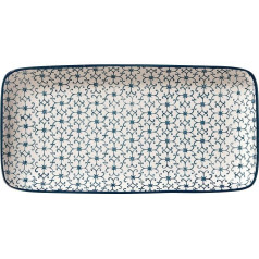 Bloomingville Kristina Retro Serving Plate Square Vintage taisnstūra formas L 31 x H 3 x W 15,5 cm Zila keramika