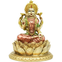 BangBangDa Hindu dieviete Laxmi Lotus skulptūra - Indijas dievs Lord Lakshmi Puja Statue - Indija Murti Idol Figure Pooja Item Diwali dāvanas