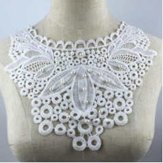 Izšūti Venise mežģīnes Izgrieztā apkakle Embellishment Šūšanas aplikācijas Apdares apdares Šūšanas piederumi Scrapbooking