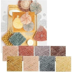 Rico Creative Bubble Earthy Colours tamborēšanas komplekts, 8 x dzija zemes toņos un instrukcijas grāmatiņa (vācu valodā)